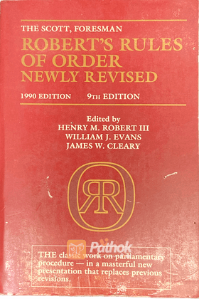 Robert's Rules Of Order Newly Revised